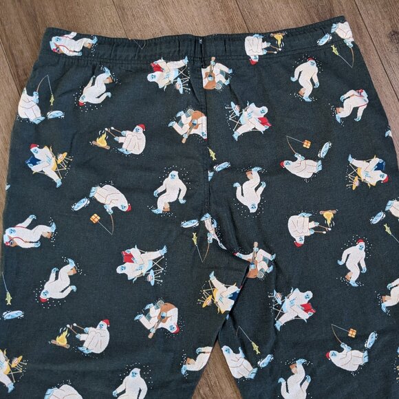NWT Old Navy Yeti Abominable Snowman Camping Out Jogger Pajama Pants Men XL - Picture 10 of 10